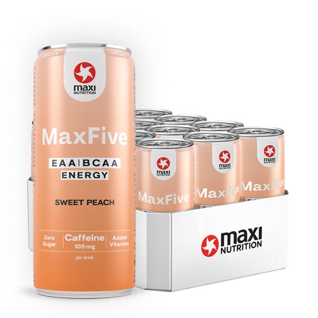 Maxfive EAA/BCAA Energy Drink Sweet Peach 12 x 330ml