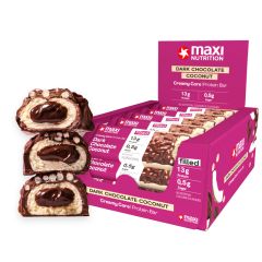 maxinutrition-creamy-core-protein-bar-dark-chocolate-coconut-tray
