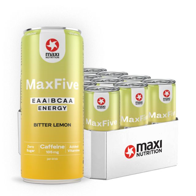 MaxFive EAA/BCAA Drink Bitter Lemon 12 x 330ml