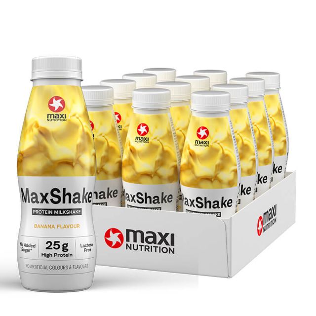 MaxShake Banana 12 x 330ml laktosefrei (mit Pfand)
