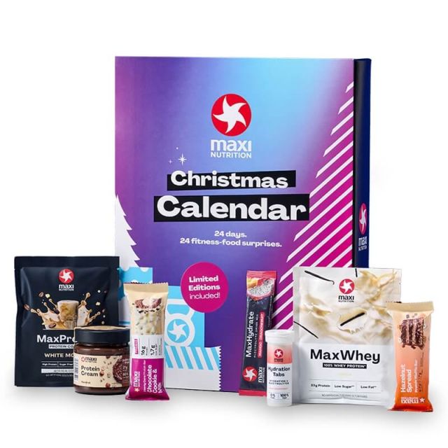 maxinutrition fitness food adventskalender inhalt produkte