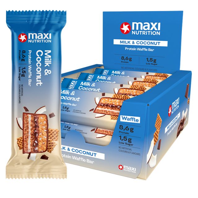 Protein Waffle Bar Milk & Coconut 12 x 40 g