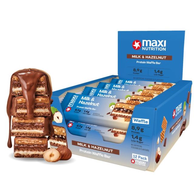 Protein Waffle Bar Milk & Hazelnut 12 x 40 g