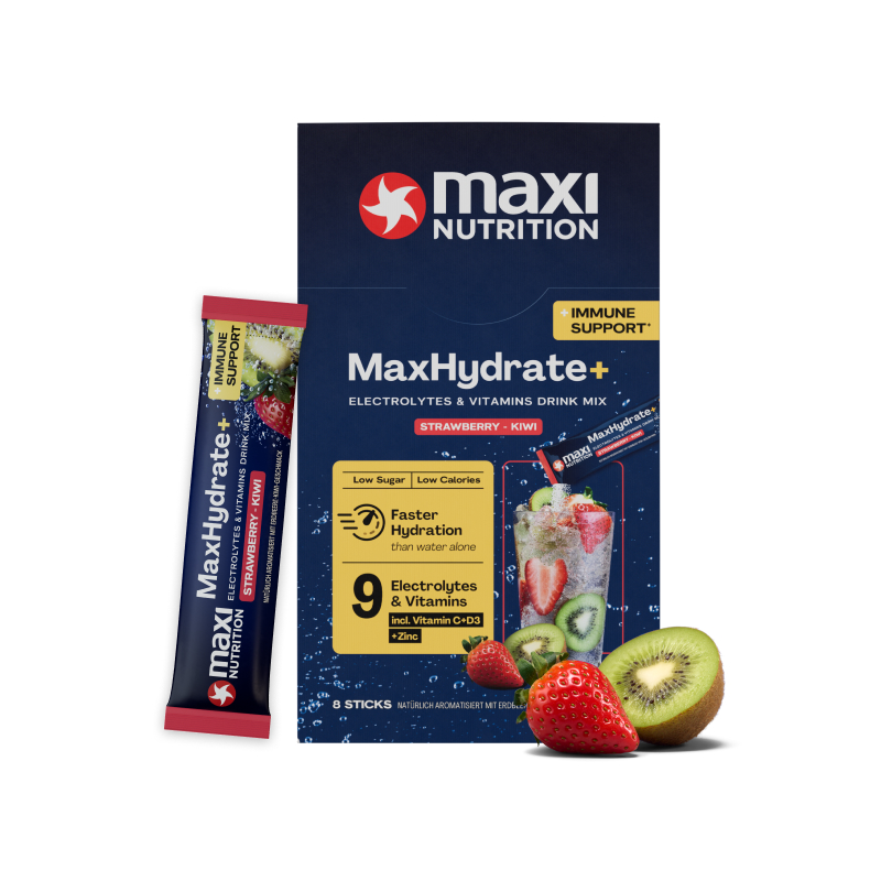 MaxHydrate+ Immune Support Elektrolyt Getränk Strawberry-Kiwi 8 x 16 g