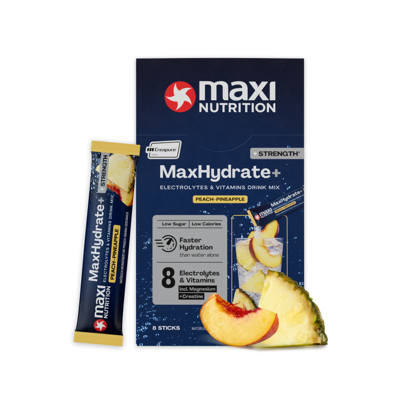 MaxHydrate+ Strength Elektrolyt Getränk Peach-Pineapple 8 x 20 g