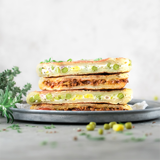 Gefülltes Protein Naan