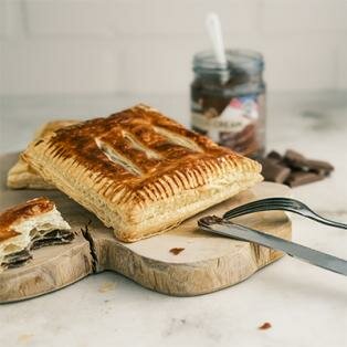 Gefüllte Blätterteigtaschen mit Protein Spread