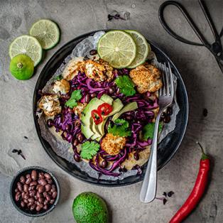 Vegetarische Blumenkohl Tacos