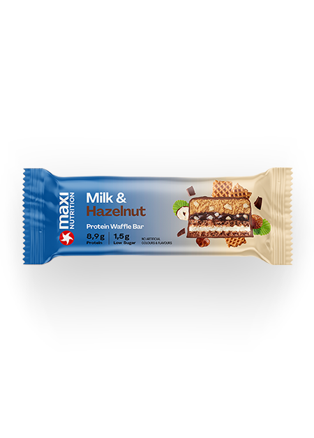 MaxiNutrition Protein Waffle Bar Milk & Coconut Freisteller Packshot Riegel