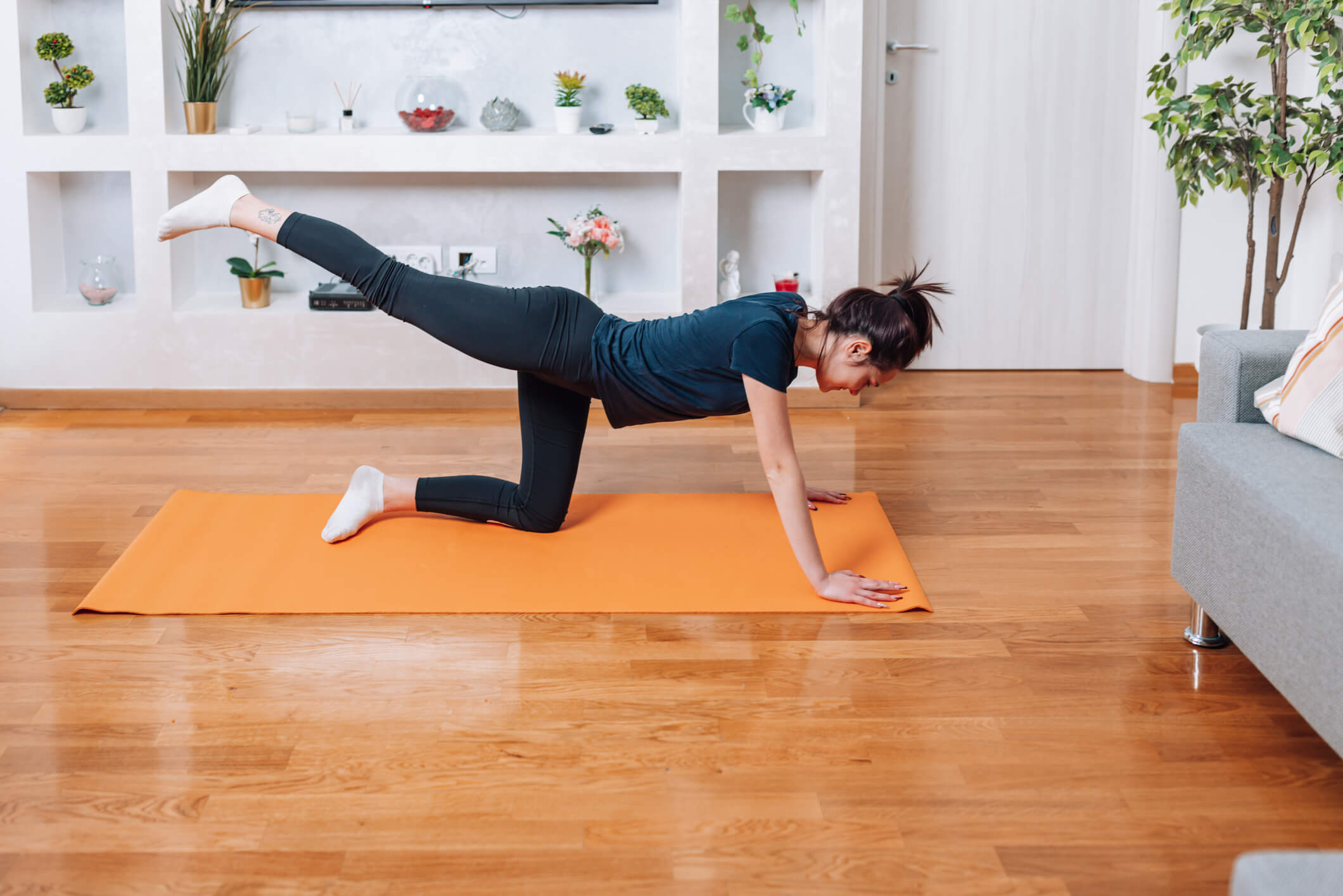 maxinutrition-krafttraining-zuhause-frau-macht-bird-dog
