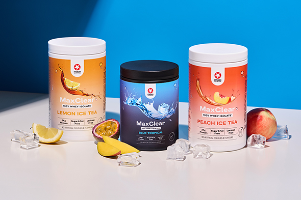 maxinutrition-maxclear-clear-whey-isolate-blue-tropical-dose-mit-weiteren-maxlcear-sorten -und-zutaten