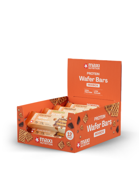 maxinutrition protein waffle bar mixbox packshot freigestellt