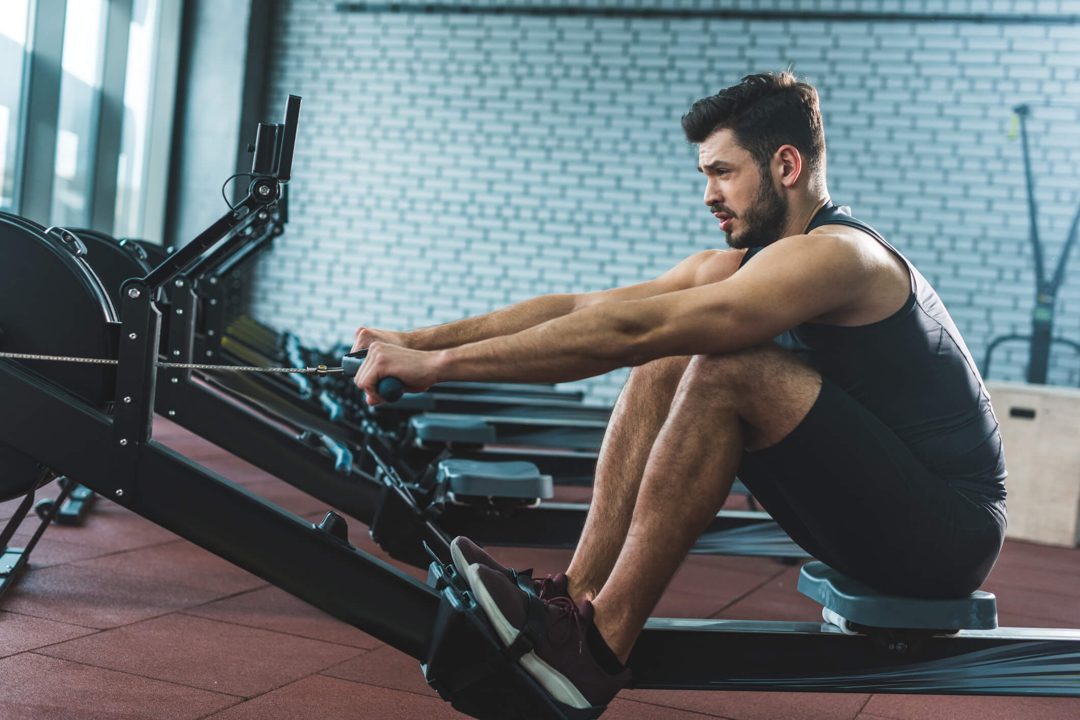 Sportler beim Cardio-Training 